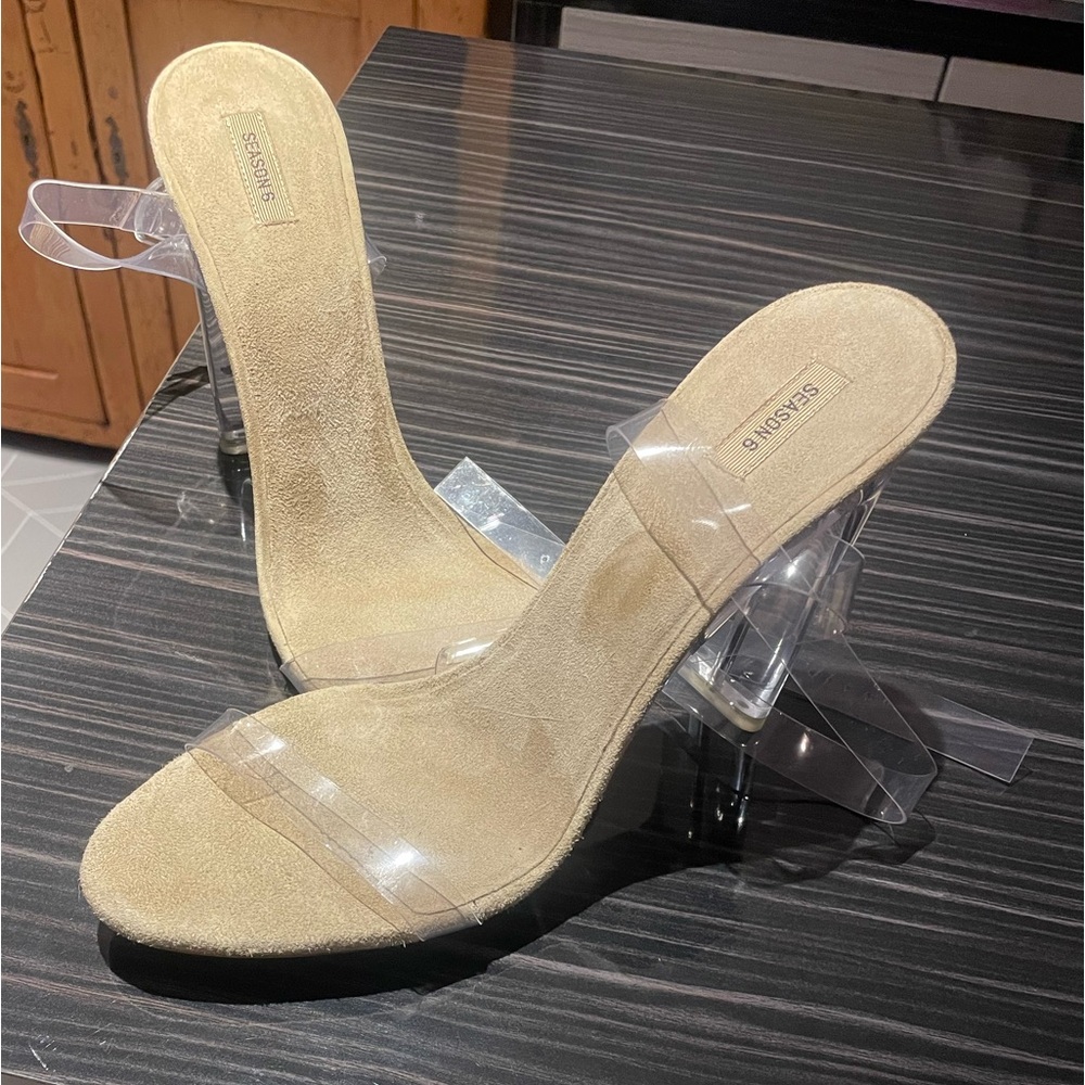 Yeezy Season 6 clear heel sandals